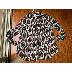 Liz Claiborne Chiffon Button Down Shirt Size 1X